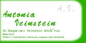 antonia veinstein business card